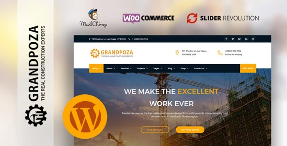 Grandpoza – Construction WordPress Theme