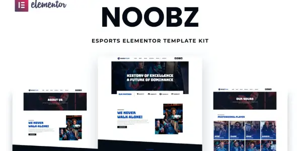Noobz – E-sports Elementor Template Kit